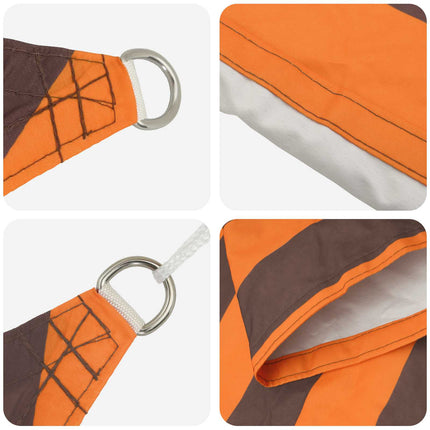 Solskugge segel Orange och Brunt 5 x 5 m 100% polyester oxford