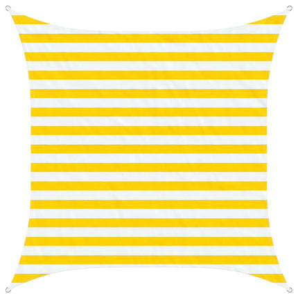 Solskugge segel Gul och Vit 2 x 2 m 100% polyester oxford
