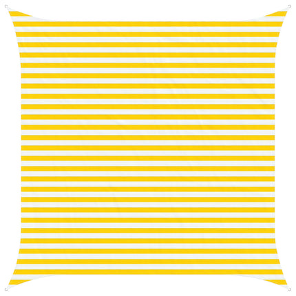 Solskugge segel Gul och Vit 3,6 x 3,6 m 100% polyester oxford