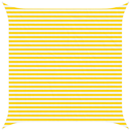 Solskugge segel Gul och Vit 4 x 4 m 100% polyester oxford
