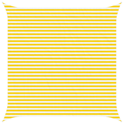 Solskugge segel Gul och Vit 4,5 x 4,5 m 100% polyester oxford