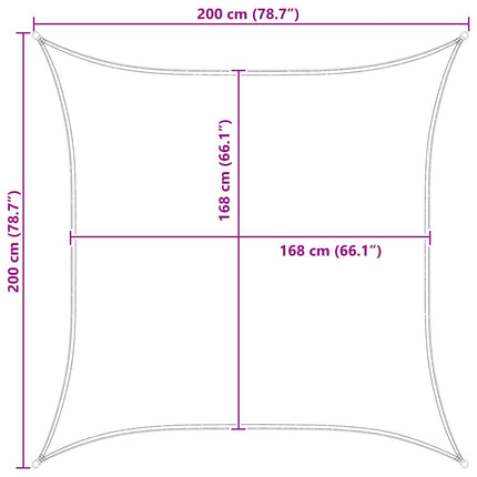 Solskugge segel Blå och Vit 2 x 2 m 100% polyester oxford
