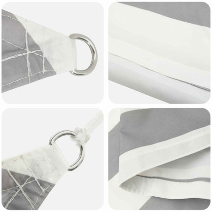 Solskugge segel Ljusgrå och vit. 2 x 2 m 100% polyester oxford