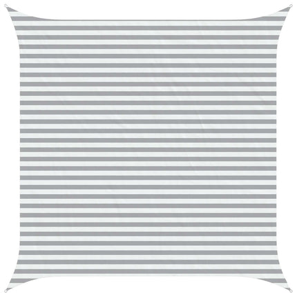 Solskugge segel Ljusgrå och vit. 4 x 4 m 100% polyester oxford