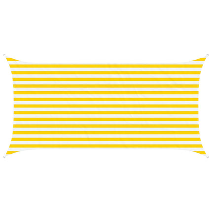 Solskugge segel Gul och Vit 4 x 2 m 100% polyester oxford