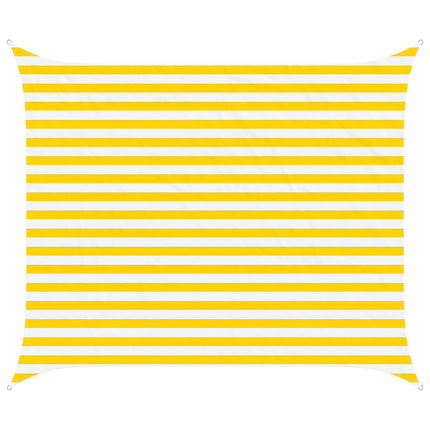Solskugge segel Gul och Vit 2,5 x 3 m 100% polyester oxford