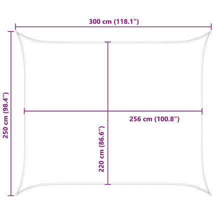 Solskugge segel Gul och Vit 2,5 x 3 m 100% polyester oxford
