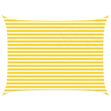 Solskugge segel Gul och Vit 4 × 3 m 100% polyester oxford