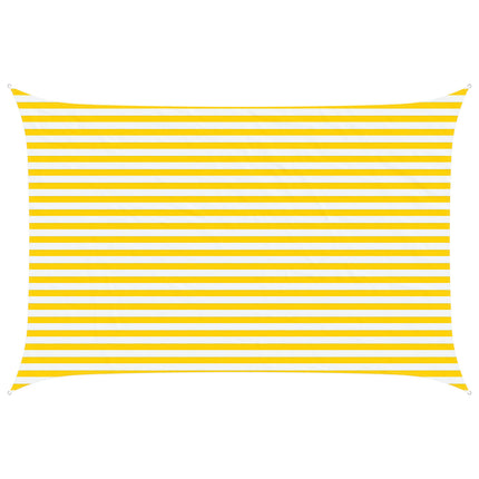 Solskugge segel Gul och Vit 4,5 × 3 m 100% polyester oxford