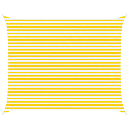Solskugge segel Gul och Vit 5 x 4 m 100% polyester oxford