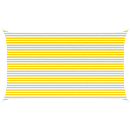 Solskugge segel Gul och Vit 7 x 4 m 100% polyester oxford