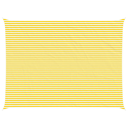 Solskugge segel Gul och Vit 8 x 6 m 100% polyester oxford