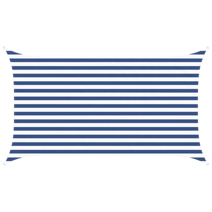 Solskugge segel Blå och Vit 3,5 x 2 m 100% polyester oxford