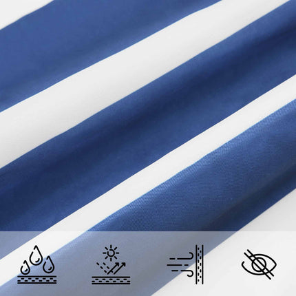Solskugge segel Blå och Vit 5 x 2,5 m 100% polyester oxford