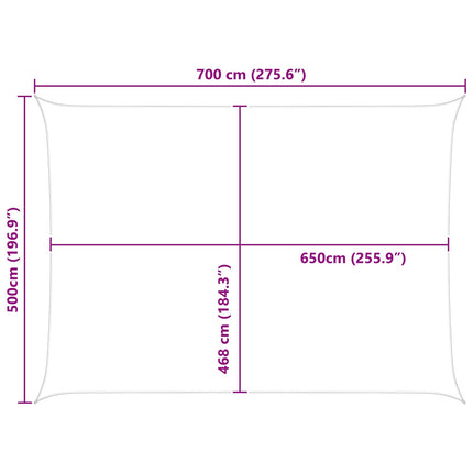 Solskugge segel Blå och Vit 7 x 5 m 100% polyester oxford
