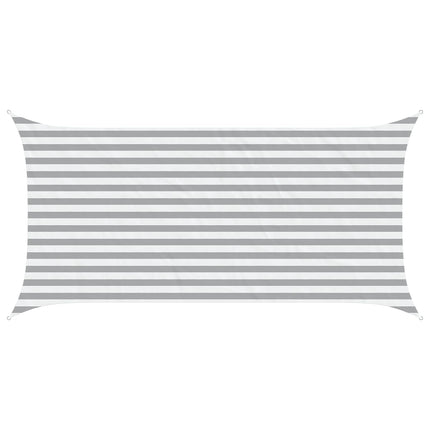 Solskugge segel Ljusgrå och vit. 4 x 2 m 100% polyester oxford
