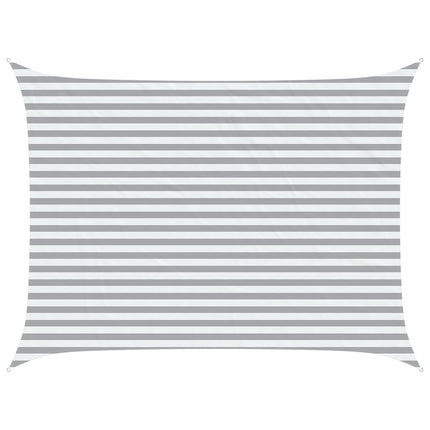 Solskugge segel Ljusgrå och vit. 4 × 3 m 100% polyester oxford