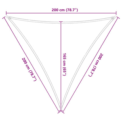 Solskugge segel Blå och Vit 2 x 2 x 2 m 100% polyester oxford