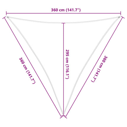Solskugge segel Blå och Vit 3,6 x 3,6 x 3,6 m