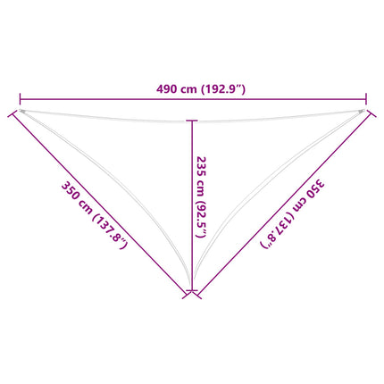 Solskugge segel Blå och Vit 3,5 x 3,5 x 4,9 m