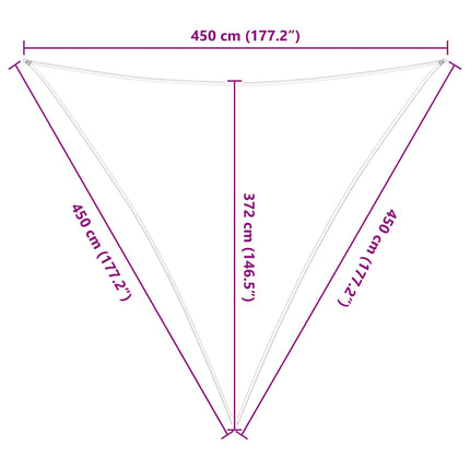 Solskugge segel Blå och Vit 4,5 x 4,5 x 4,5 m