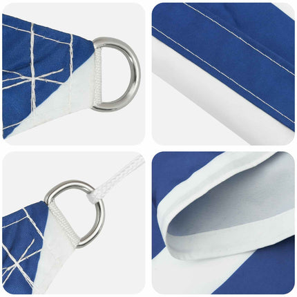 Solskugge segel Blå och Vit 5 x 5 x 6 m 100% polyester oxford