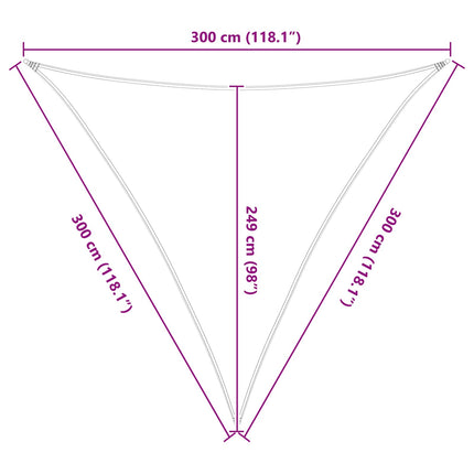 Solskugge segel Ljusgrå och vit. 3 x 3 x 3 m