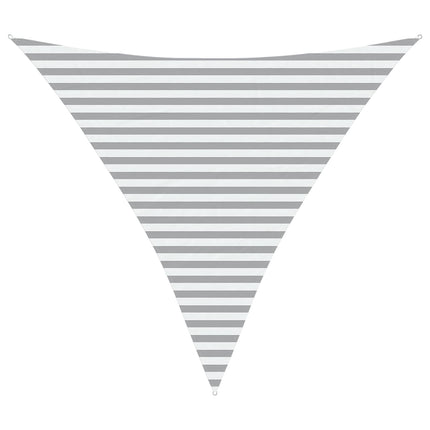 Solskugge segel Ljusgrå och vit. 3,6 x 3,6 x 3,6 m