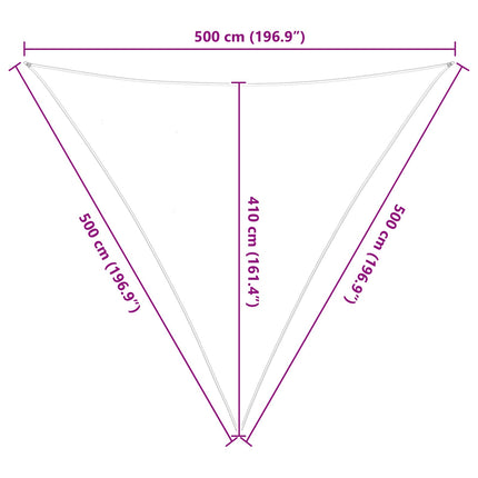 Solskugge segel Ljusgrå och vit. 5 x 5 x 5 m