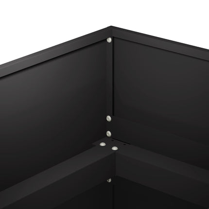 Trädgårdsplanterare Svart 280 x 80 x 60 cm Kallvalsat stål