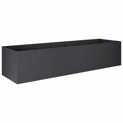 Trädgårdsplanterare Svart 280 x 80 x 60 cm Kallvalsat stål