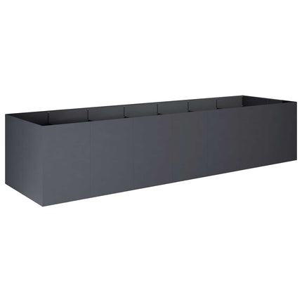 Trädgårdsplanterare Antracit 280 x 80 x 60 cm Kallvalsat stål