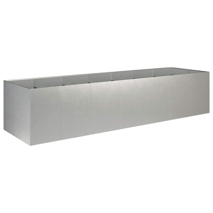 Trädgårdsplanterare Silver 280 x 80 x 60 cm Rostfritt stål