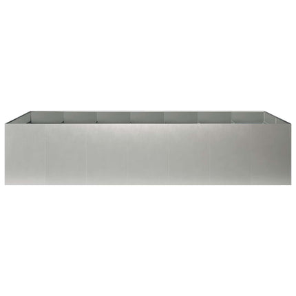 Trädgårdsplanterare Silver 280 x 80 x 60 cm Rostfritt stål