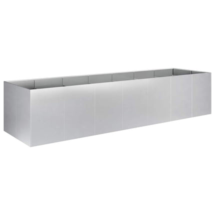 Trädgårdsplanterare Silver 280 x 80 x 60 cm Galvaniserat stål
