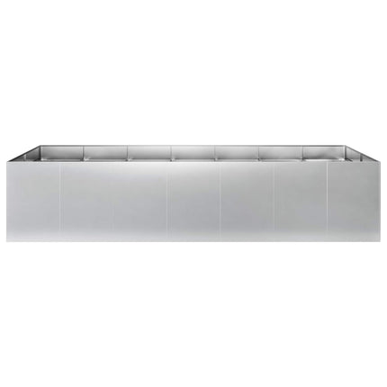 Trädgårdsplanterare Silver 280 x 80 x 60 cm Galvaniserat stål
