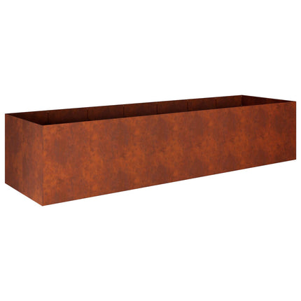 Trädgårdsplanterare Rostig 280 x 80 x 60 cm Väderbeständig stål
