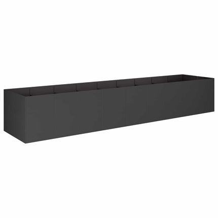 Trädgårdsplanterare Svart 360 x 80 x 60 cm Kallvalsat stål