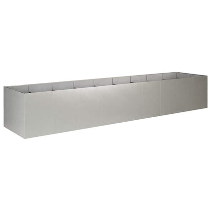 Trädgårdsplanterare Silver 360 x 80 x 60 cm Rostfritt stål