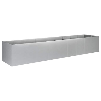 Trädgårdsplanterare Silver 360 x 80 x 60 cm Galvaniserat stål