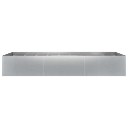 Trädgårdsplanterare Silver 360 x 80 x 60 cm Galvaniserat stål