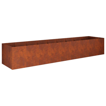Trädgårdsplanterare Rostig 360 x 80 x 60 cm Väderbeständig stål