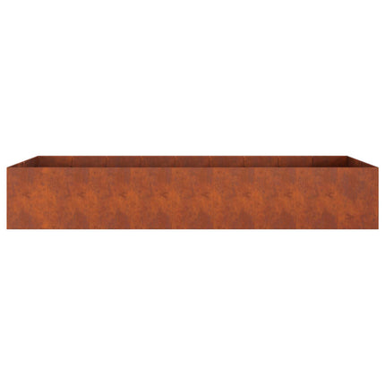Trädgårdsplanterare Rostig 360 x 80 x 60 cm Väderbeständig stål