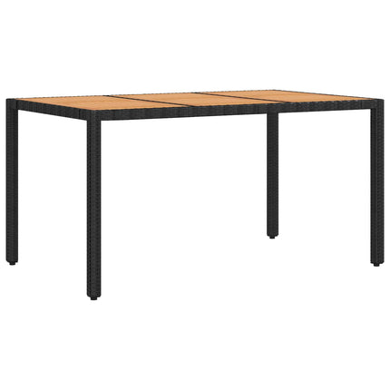 Utomhusmatbord 7 st Svart och krämvit