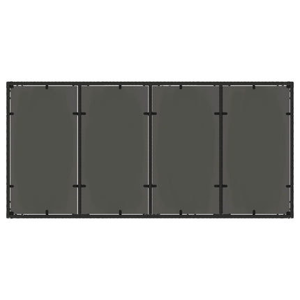 Utomhusmatbord 7 pcs Svart och krämvit 190 x 90 x 75 cm