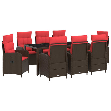 Utomhusmatbord 9 pcs konstrotting
