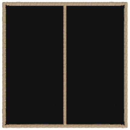 Utomhusmatbord 5 pcs Beige och Ljusgrå 90 x 90 x 75 cm