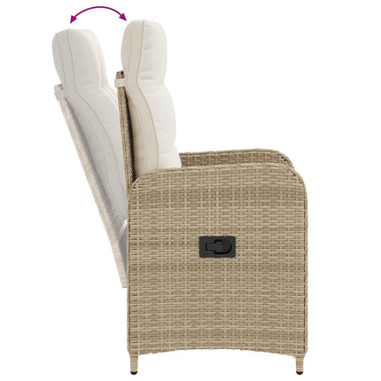 Utomhusmatbord 5 pcs Beige och krämvit 90 x 90 x 75 cm