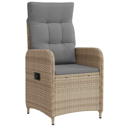 Utomhusmatbord 5 pcs Beige och Ljusgrå 150 x 90 x 75 cm