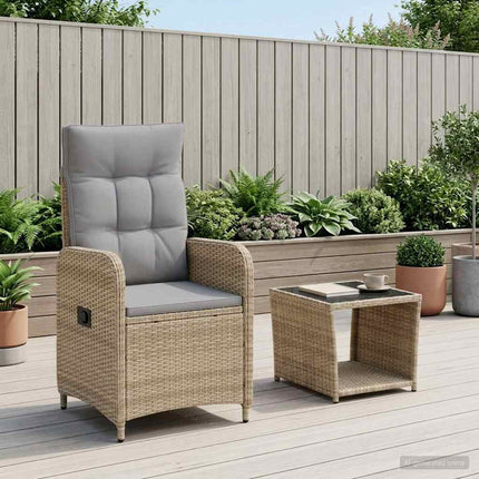Trädgård loungemöbler 2 st Beige och Ljusgrå